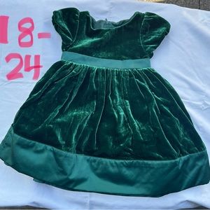 Green holiday dress 18-24 mos